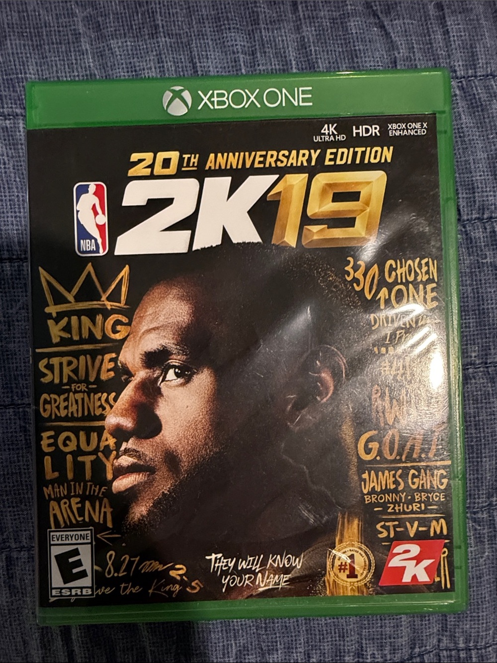 Xbox One NBA 2K19 20th Anniversary Edition - Black & Gold Cover